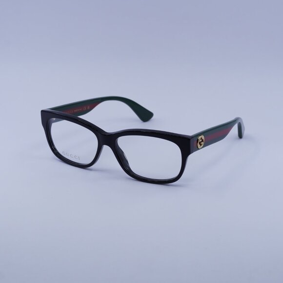Gucci GG0278O 011 Eyeglasses Black 55mm Rectangle Frame - Picture 1 of 10